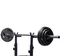 Sammenklappelig Bænkpres | Vægtstang & Skiver 90 kg | 25 kg Hexagon Håndvægte