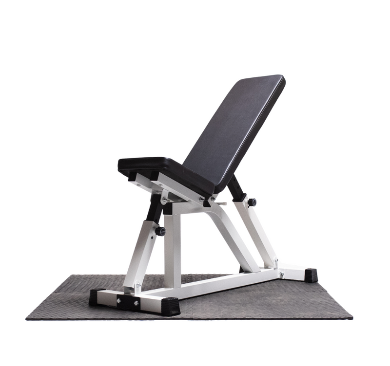 Træningssæt | Justerbar Træningsbænk M. Squat Rack & OL Vægtstangssæt 125 kg vægtskiver